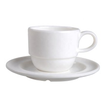 Wholesale White Plastic Melamine Cup and Plate Set