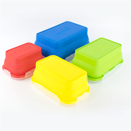 Containers Folding Kids Collapsible Silicone Lunch Boxes