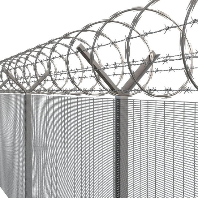 358 Anti Climb Fence Powder Coated High Security 358 Prison Mesh Fencing