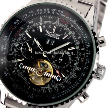 Jargar Gent Black Tourbillon Date Automatic Watches Men/Watches Men Automatic Transparent WM141