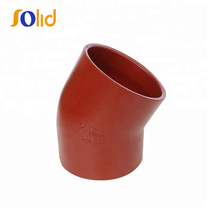EN877 Standard SML Red Epoxy Coated Cast Iron Pipe Fittings