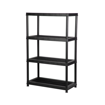 Heavy-Duty Ventilated Plastic Shelving, 4-Tier, 36\" x 18\" x 53\