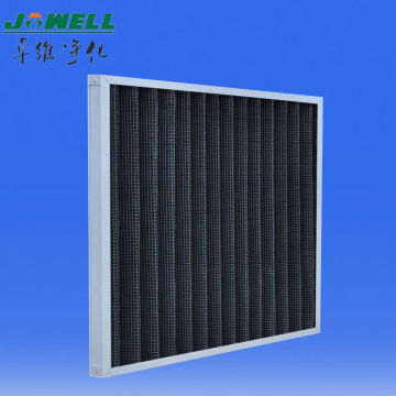 Aluminium Frame Panel Pre Activated Carbon Air Filter With Pleated Media  Enlarge Filtration