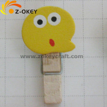 latest style QQ expressions silk screening wood clips www alibaba com