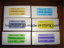 disposable surgical suture thread with needles