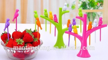 fruit fork set plastic fruit fork