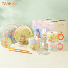 Couple Birthday Gift: Personalized Ceramic Bowl and Plate Set for Housewarming