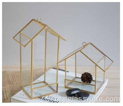 Hot Selling Plant Rose Gold Glass Terrarium Geometrisch