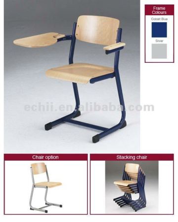 School chair with writing board/School chair/Student chair with writing pad