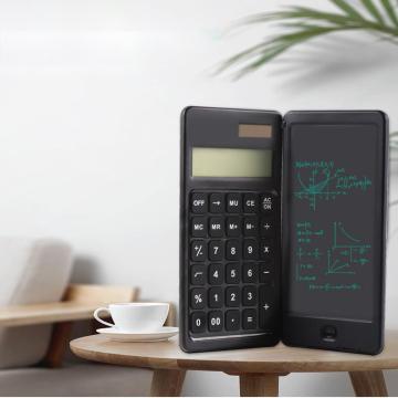 Foldable Portable Calculator with Writing Tablet