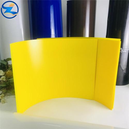 Colored pet rigid films sheet for packing