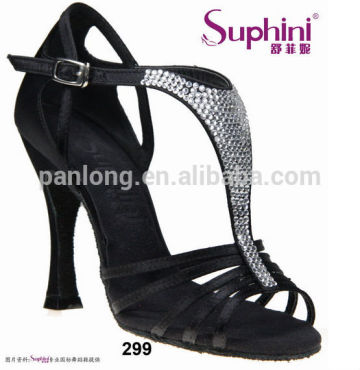 Rhinestone Salsa Dance Shoe Black