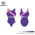 Balet Gym bordir Bodysuit tanpa lengan senam triko