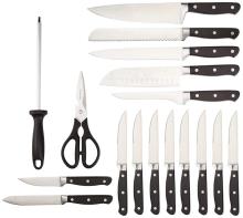 18-Piece Stainless Steel Kitchen Knife Block Set