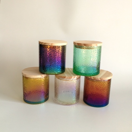 Hammered Luster Glass Jar Candle