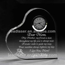 plain crystal /custom 3D cystal engraving photo wedding gift and trophy