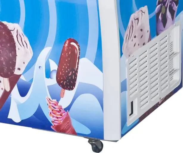 298L Sliding Glass Door Ice Cream Display Chest Freezer