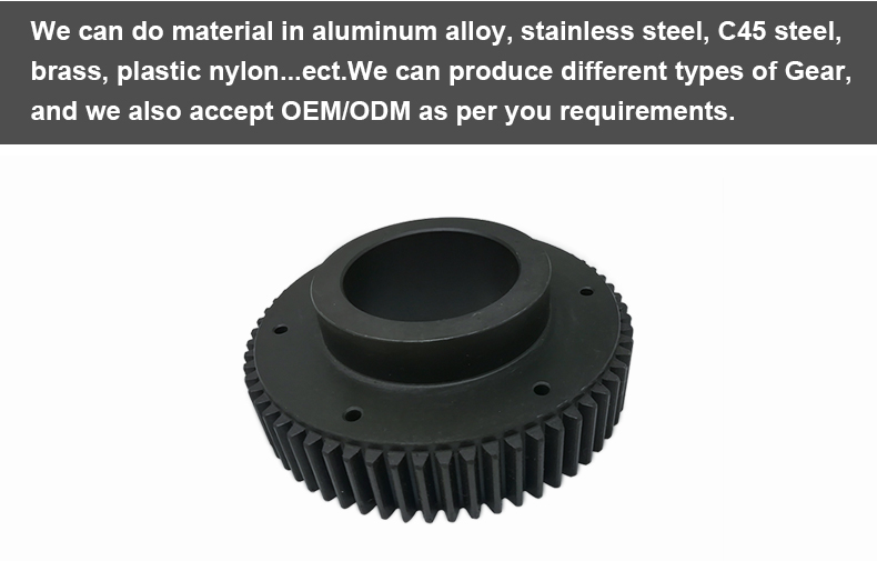 Drawing customization design high precision flexible metallic spur gear