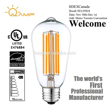 Filament LED bulb dimmable 10.0W, filament LED lights UL Energy star approved,AC 120V E26 LED filament lamp