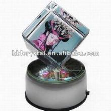 Nice crystal cube with led base