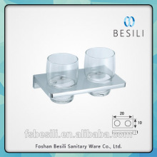Sanitary Metal Bathroom Double Toothbrush Cup&Tumbler Holders 4962