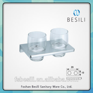 Sanitary Metal Bathroom Double Toothbrush Cup&Tumbler Holders 4962
