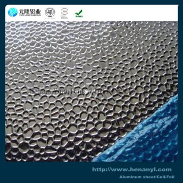 embossed luminum sheet hammered parttern and stucco aluminum