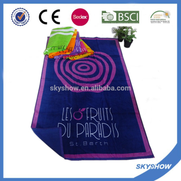 velour reactive printing large beach towel with fragrance