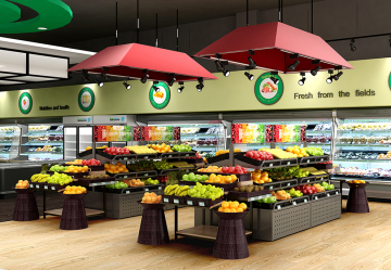 High Grade Supermarket Fruit Display Shelving Units