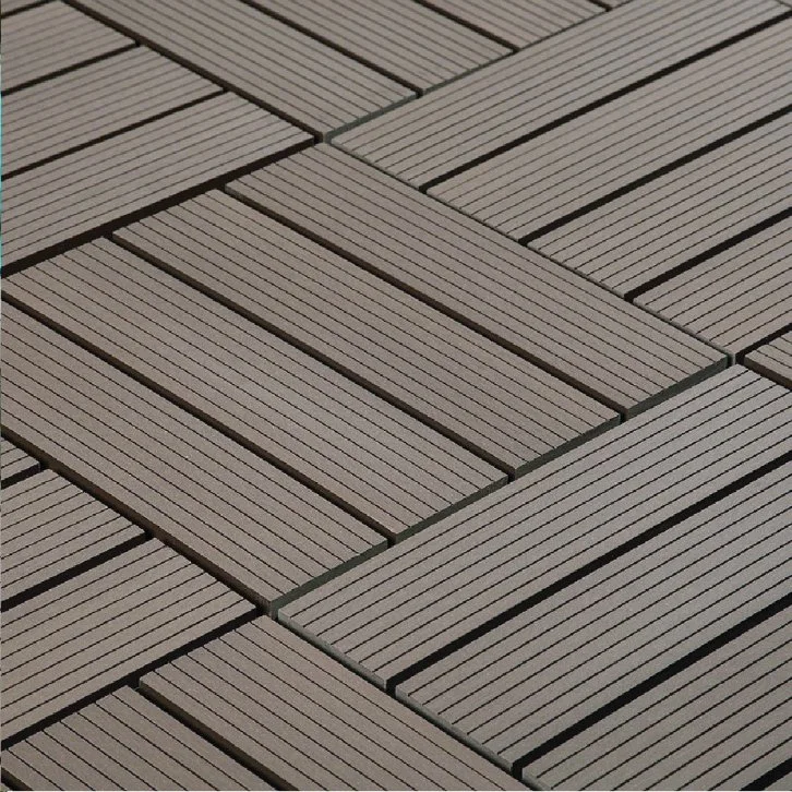 Easy Installation Outdoor Deck Tiles Interlocking WPC Composite Flooring Tiles