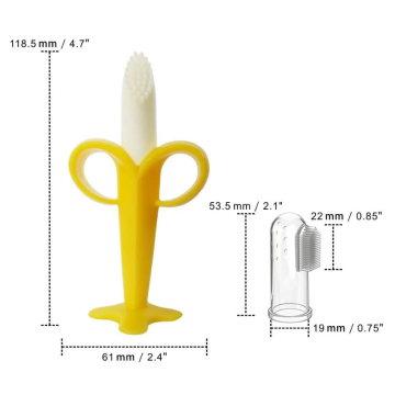 Lebensmittelqualität Silikon-Säuglings-Training Finger-Zahnbürsten