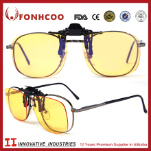 FONHCOO Best Products Fashion Yellow Lenses And PC Material Clip On Computer Glasses