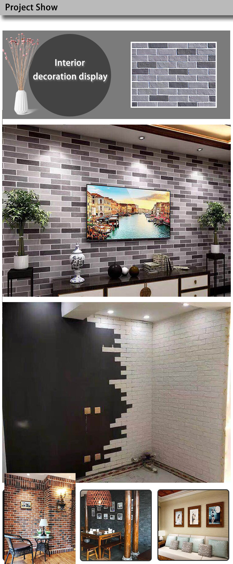 waterproof light flexible clay exterior wall cladding tile