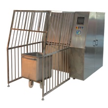 Automatic Electric Wheel Bin Washer for Meat Storage with Hot Water Cleaning