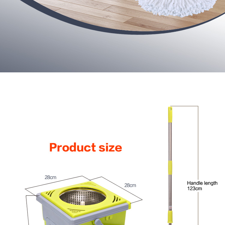 Folding mop size