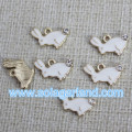 European Style Lovely Color Oil Drip Rabbit Beads Pendants Charms