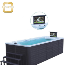 Portable Acrylic Massage Spa Tub with LED Lights for 7 Persons