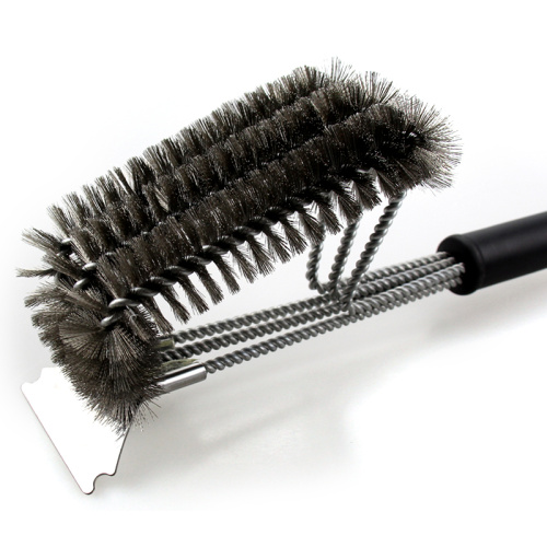 Stainless Steel BBQ Cleaning Brush With Scraper
