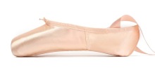 Satin vamp ballet shoes