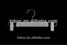 Genaral white acrylic hanger with clips at ends