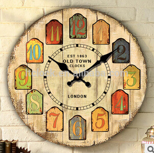 Antique old style MDF wall clock