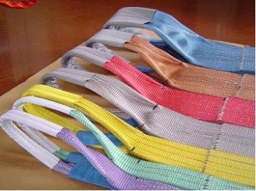 multicoloured polyester webbing sling