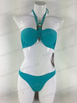 Miss Adola tiny solid green ladies sling bikini swimwear micro triangle pants and diamond ring ( YD930162 )