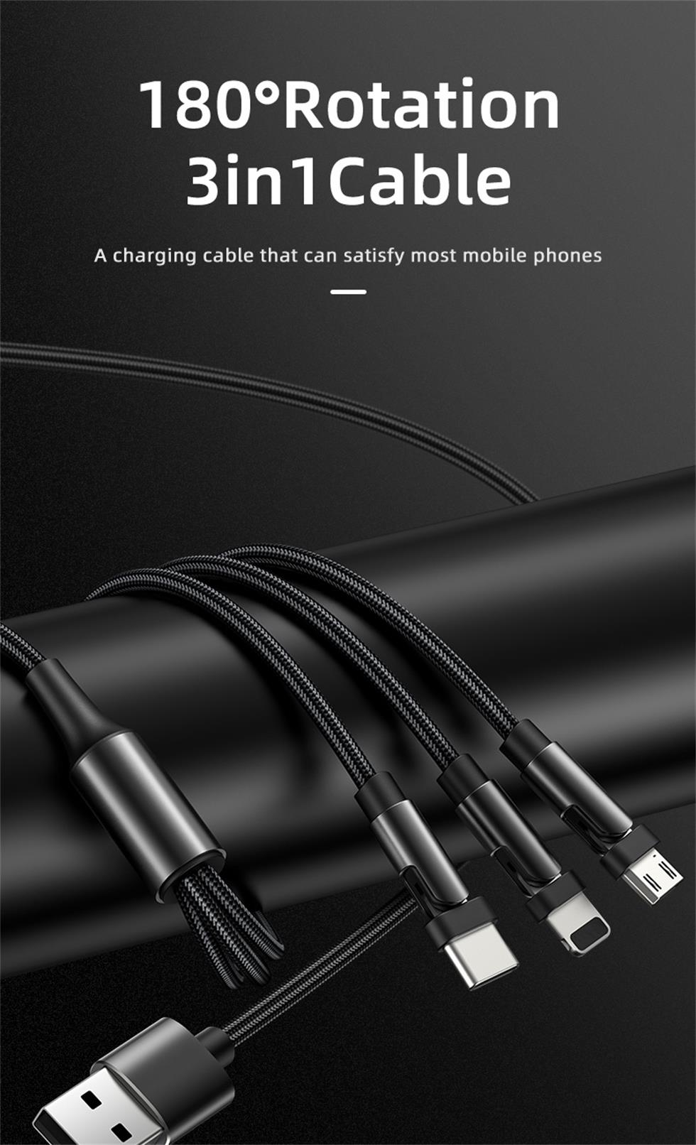 3 in 1 micro usb cable