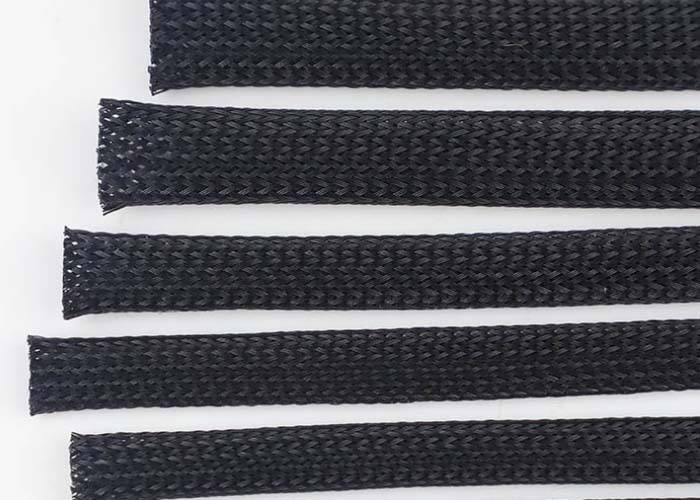 Black PET Auto Braided Sleeve For Cable