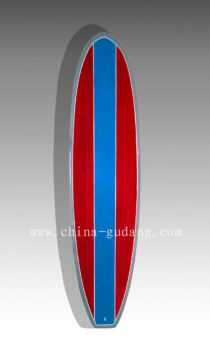 Blue stripe design fiberglass Mini-Mal surfboard