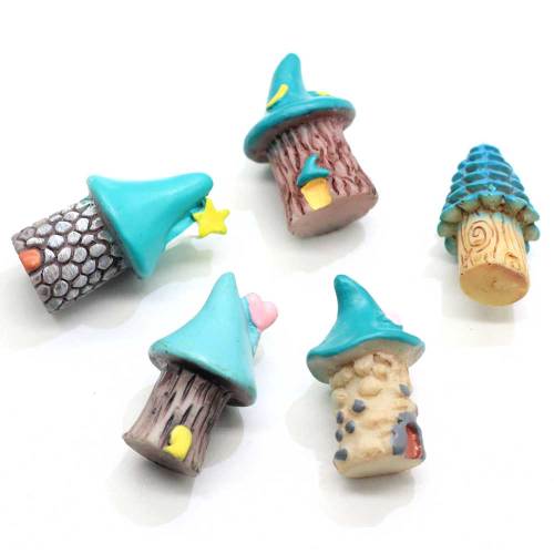 Kawaii Cartoon Tree House Mini Fairy Garden Akcesoria Terrarium Figurki Żywiczne Miniatury Rzemiosło Sukulenty Wystrój