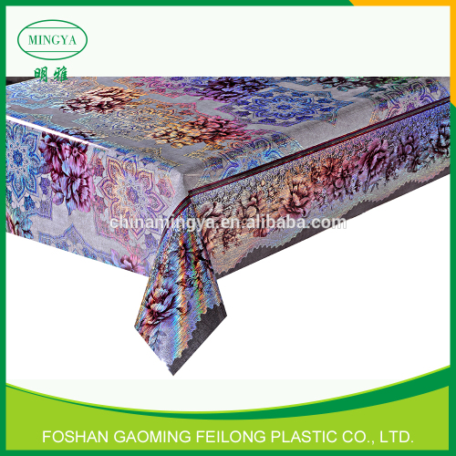 Plastic Oilproof Printed Free Design Durable Pvc Vinyl Tablecloth