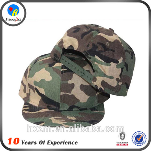 top quality flat brim acrylic camo cap