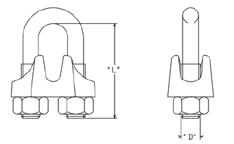 Drótkötélkapocs Wire Rop Clip